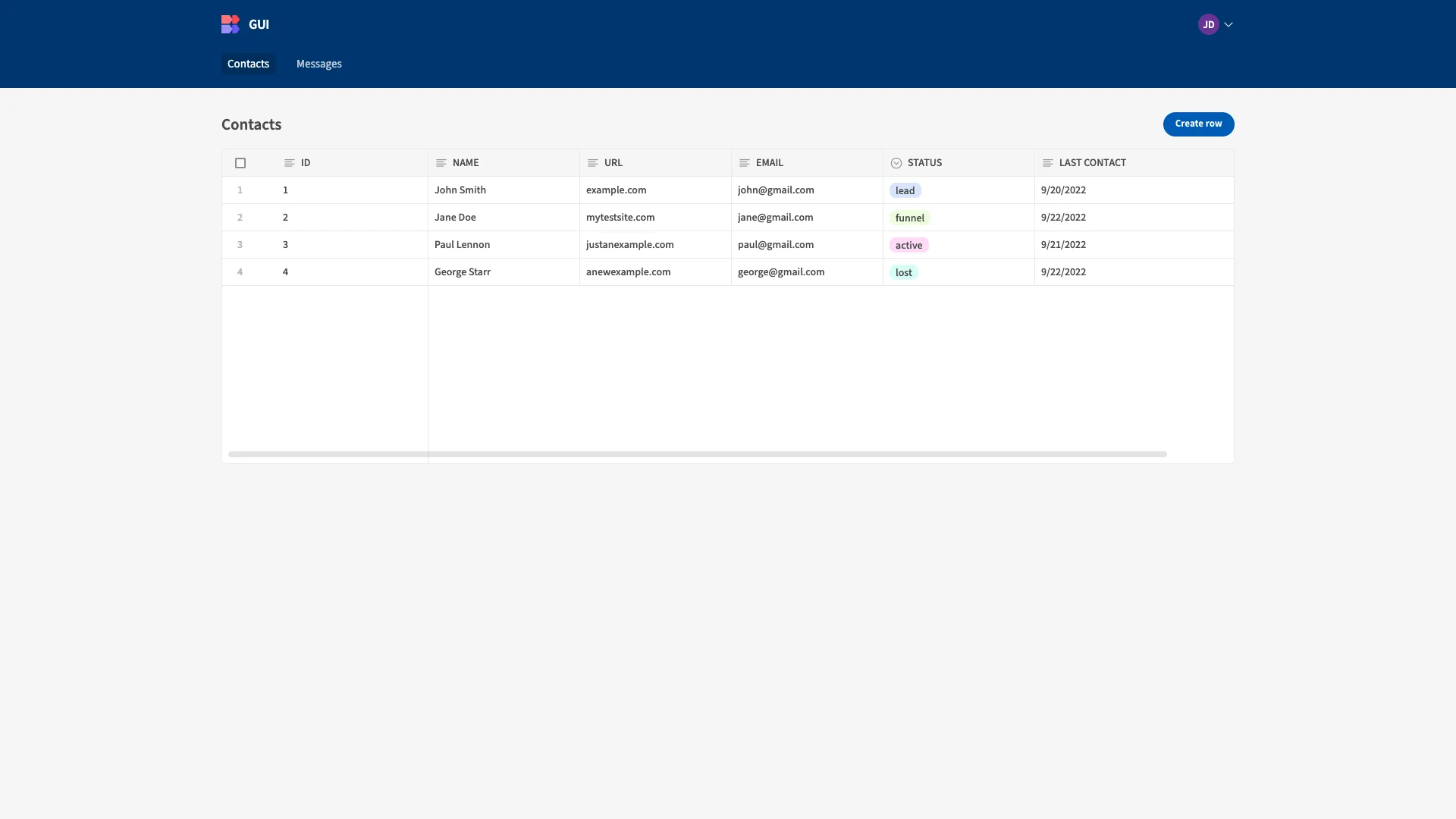 Google Sheets GUI Google Sheets GUI