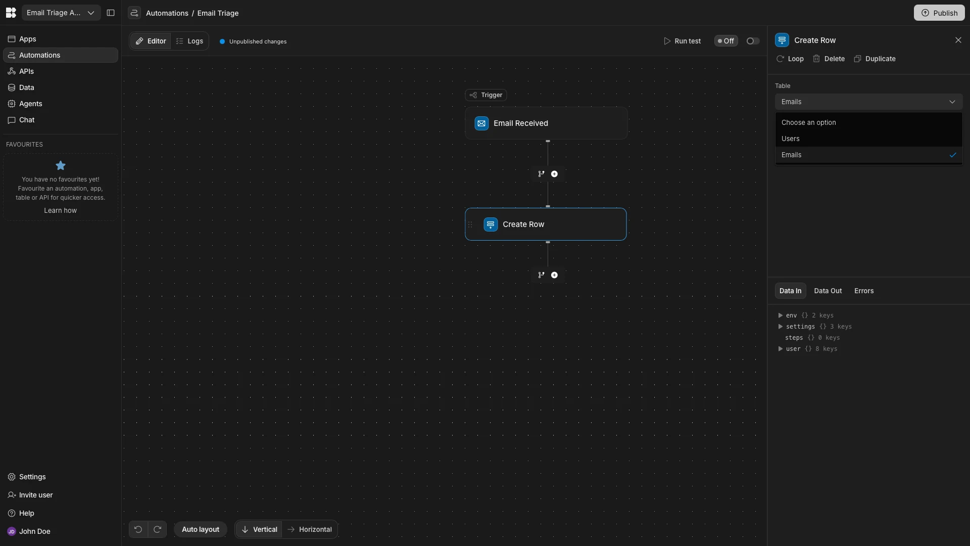 Create Row Create Row