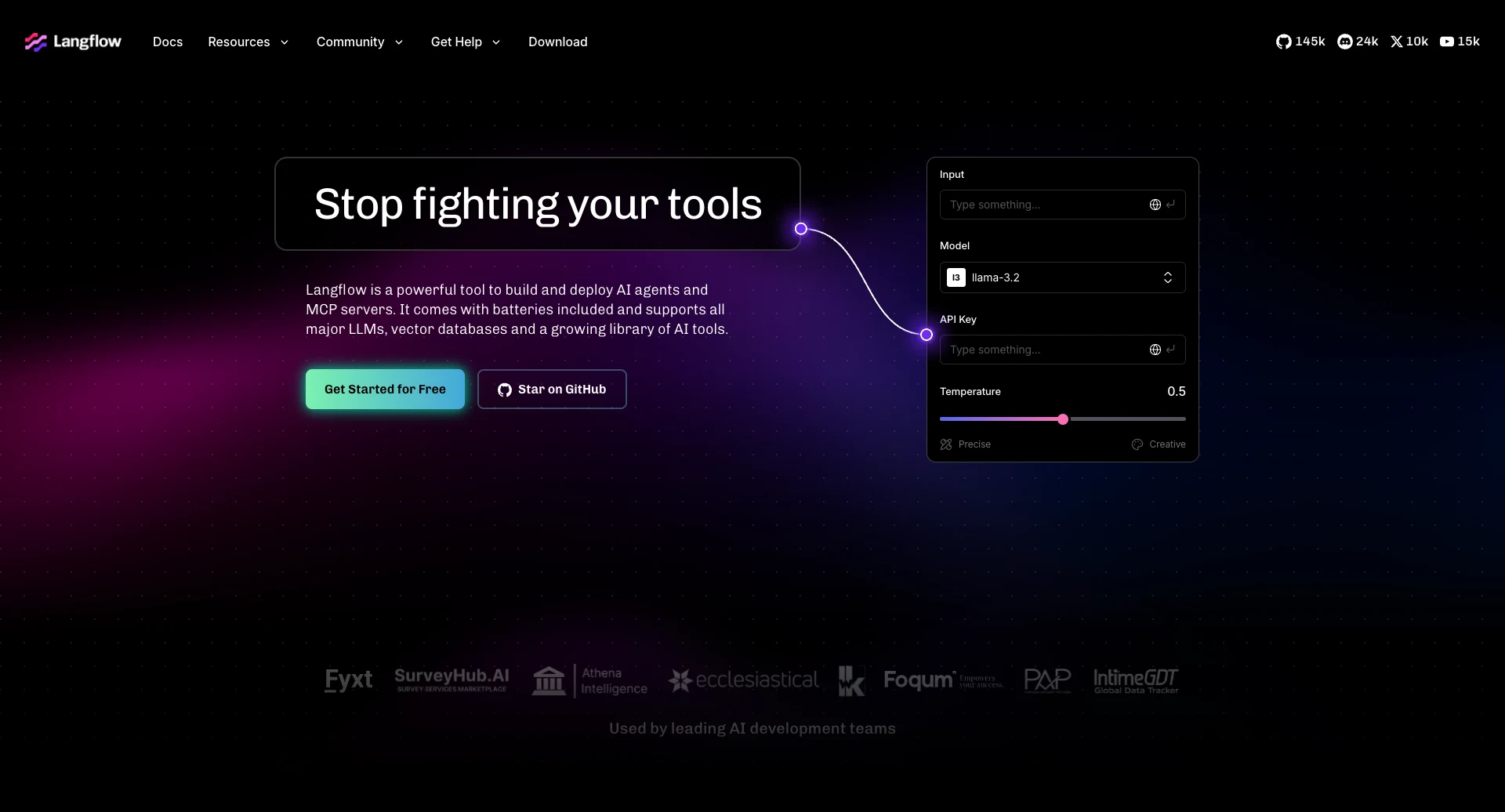 Low-Code AI Agent Platforms Langflow